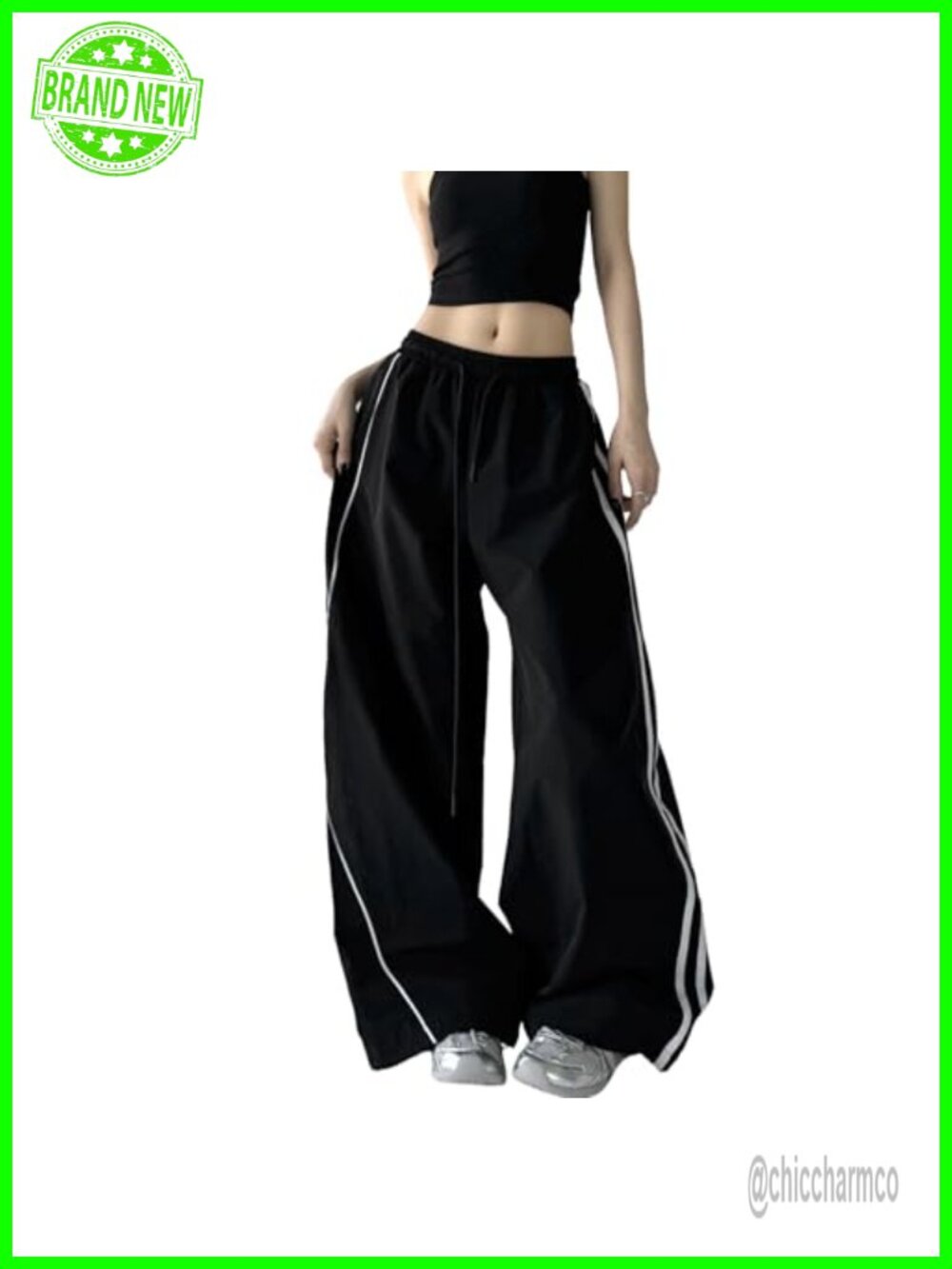 Women's Baggy Cargo Pants High Waist Wide Leg Y2K Streetwear Joggers